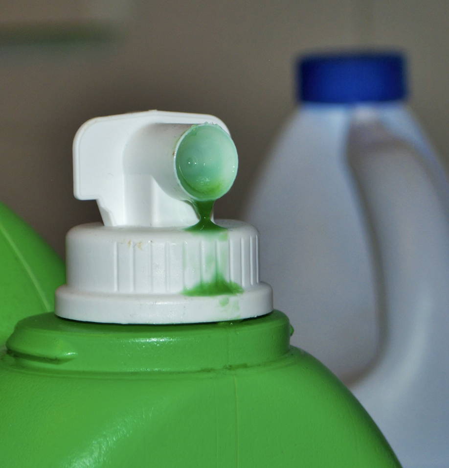 I don't want to rinse my detergent jugs before recycling them... So he